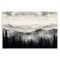 Stupell Industries Black & White Gradient Mountains Wall Plaque Art Design by LSR Design Studio